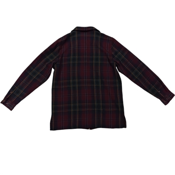 LAUREN Ralph Lauren 100% Worsted Wool Shacket Shirt Jacket Plaid - Picture 2 of 10